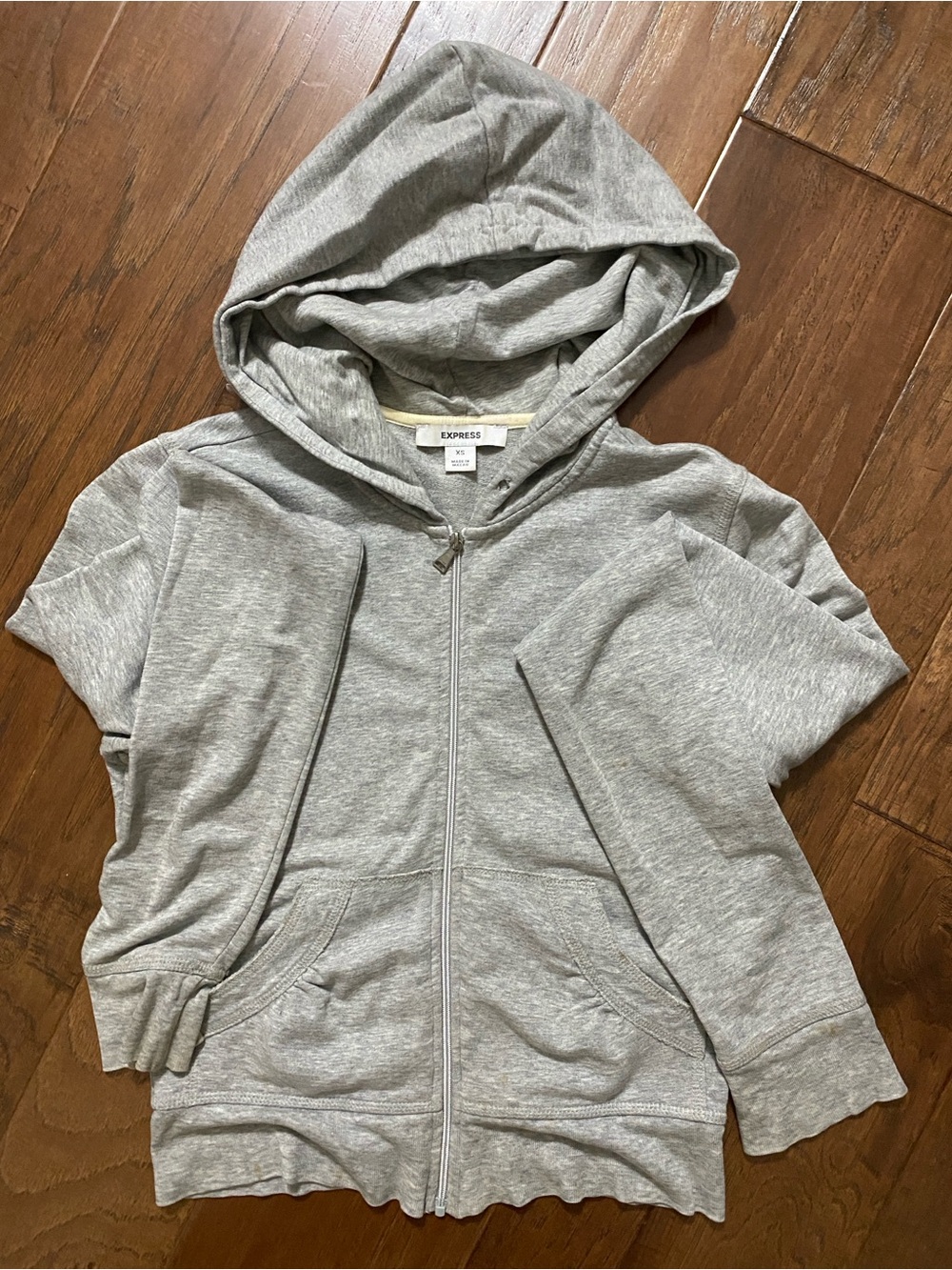 Vintage Gray Express zip up hoodie in XS #express #cozy